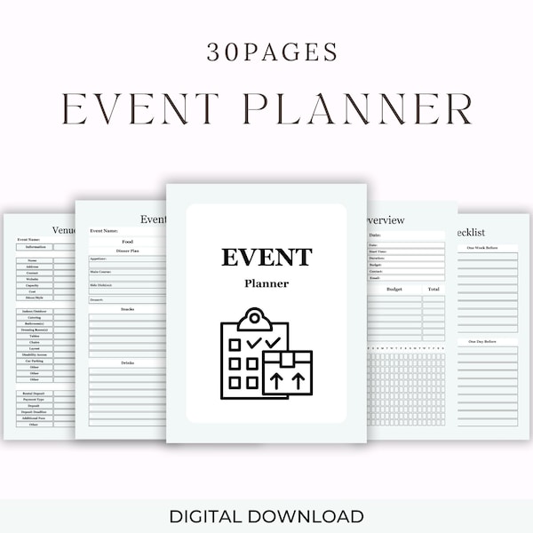 Event Planner - Event Planner Template - Event Planner Checklist - Printable Planner - Bundle Planner - Bundle Event planner