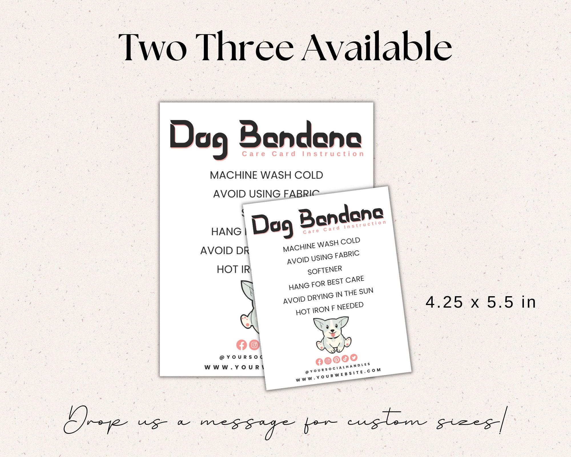 Printable Dog Bandana Label Dog Bandana Label Printable Dog Etsy