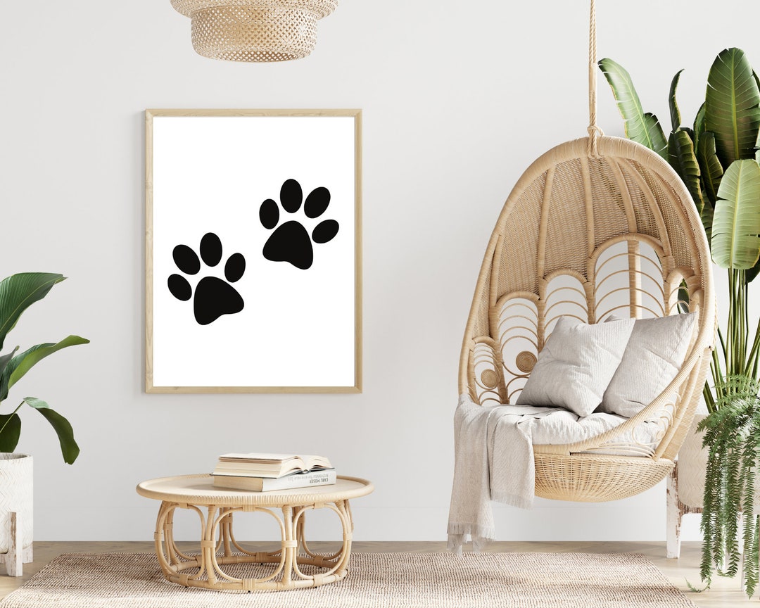 Dog Paw Print Wall Art: Modern Pet Decor (digital Download) - Etsy