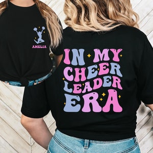 In My Cheerleader Era Shirt, Custom Name Cheerleader Shirt, Back To School Kids Tee, Custom Cheer Shirt, Cheerleader Gift Shirt, Dance Shirt