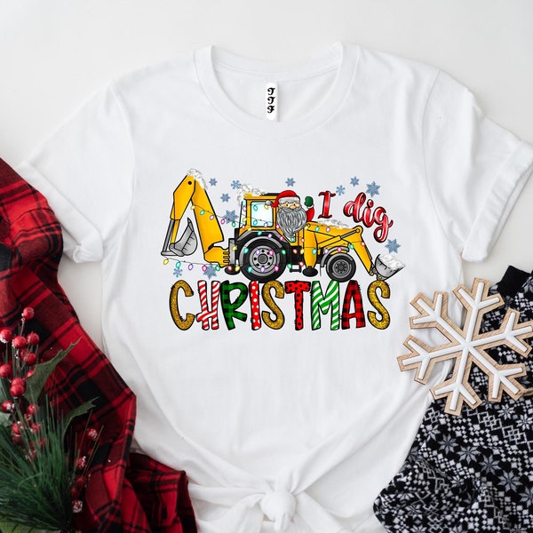 I Dig Christmas Shirt, Heavy Equipment Boys, Christmas Kids Shirts, Christmas Boys Shirt, Funny Christmas Kids Shirt, Christmas Pajamas