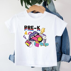Retro Pre-K Shirt, Pre-K Teacher Shirt, Back To School T-Shirt, PreK Squad Shirts, Kindergarten Teacher Tees, First day Of School Shirt