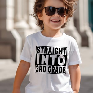 Straight Into 3rd Grade Shirt, Back to School Shirt, 3rd Grade Shirt, Hello Third Grade Shirt, Kids School Shirt, Hello School Shirt