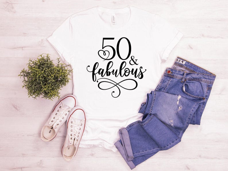 50th Birthday Shirt, 50 and Fabulous Shirt, Turning 50 Tshirt, 50 and Fabulous Tshirt, 50 Birthday Shirt, 50 & Fabulous, 50 T shirt Bild 5