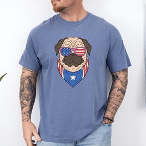 American Dog Shirt, 4th of July Comfort Colors Shirt, Patriotic Dog Shirt, 4th Of July Dog Shirt, Dog Lover Shirt, Memorial Day Gift
