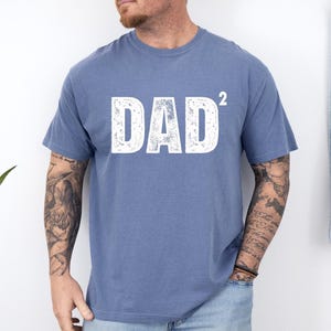 Dad Squared Shirt, Comfort Colors Dad Shirt, Dad 2 Men's Shirt, Fathers Day Gift, Dad 3 Men's Tee, Custom Dad Shirt, Cool Dad Shirt