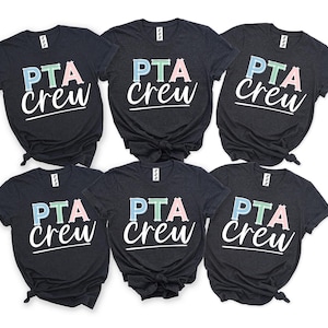 PTA Crew Shirts, Parent Teacher Organization Association Shirt, School Spirit Tees, Gift For School Crew, School Volunteer Shirt, PTA Shirt