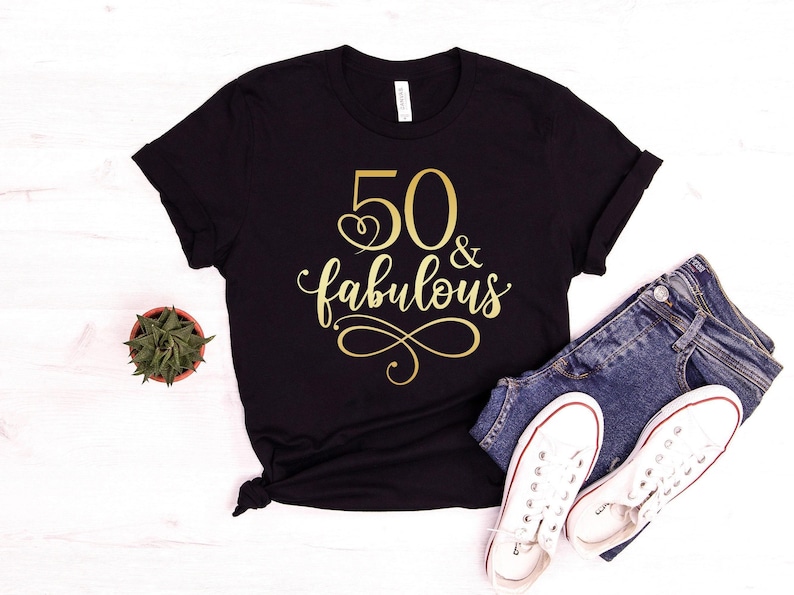 50th Birthday Shirt, 50 and Fabulous Shirt, Turning 50 Tshirt, 50 and Fabulous Tshirt, 50 Birthday Shirt, 50 & Fabulous, 50 T shirt Bild 1