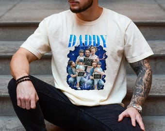 Custom Fathers Day Bootleg Rap Shirt, Comfort Colors Dad Tee, Bootleg Rap Dad Shirt, Custom Photo Dad Shirt, Daddy Vintage Graphic 90s Shirt