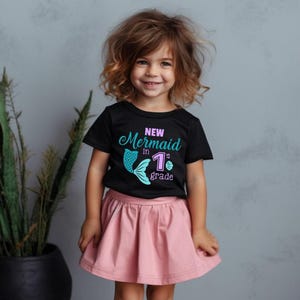 New Mermaid in 1st Grade Shirt, Kids Back to School Shirt, Mermaid Themed Shirts, First Grade Shirt, Hello 1st Grade Shirt, Kids School Tee