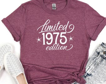 1975 Limited Edition Birthday Shirt, 48th Birthday Celebration Gift, Vintage 1975 Birthday Shirts, 1975 T shirt, 48th Birthday Gifts