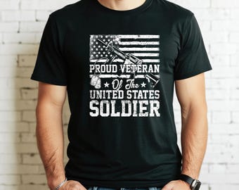 Proud Veteran Shirt, Army Veteran T-Shirt, American Flag Veteran Tee, Veterans Day Gift Shirt, Patriotic Army Shirt, American Soldier Shirt