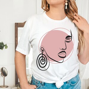 Line Art Woman Face Shirt, Line Art Shirt, Art T-Shirt, Minimalist Shirt, One Line Drawing T-Shirt, Abstract Shirt, Aesthetic Shirt