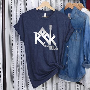 Rock And Roll Shirt, Rock N Roll T-shirt, Rock Roll Shirts, Guitar Shirt, Rock Music Shirt, Rocker Gift, Rock Shirt, Rock Music Lover Tshirt