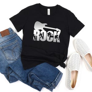 Rock and Roll Shirt, Guitar Shirt, Rock Music T-shirt, Rock Lover Shirt, Concert T-shirt, Rock and Roll Gift, Music Lover Tee, Rocker Shirt