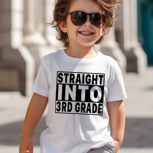 Straight Into 3rd Grade Shirt, Back to School Shirt, 3rd Grade Shirt, Hello Third Grade Shirt, Kids School Shirt, Hello School Shirt