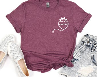 Veterinarian Shirt, Vet Gift, Vet Tech T-shirt, Stethoscope Shirt, Dog Paw Shirt, Graduation gift for Vet School Student, Personalized Gift
