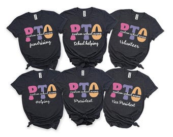 Custom Parent Teacher Organization Association Shirt, PTA PTO Crew Shirts, School Spirit Tees, PTO School Group Shirts, School Volunteer Tee