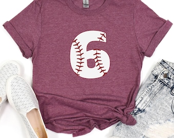 Baseball Number Shirt, Custom Baseball Tee, Baseball Birthday, Baseball Shirt, Game Day Shirt, Personalized Baseball Shirt, Boy Birthday Tee