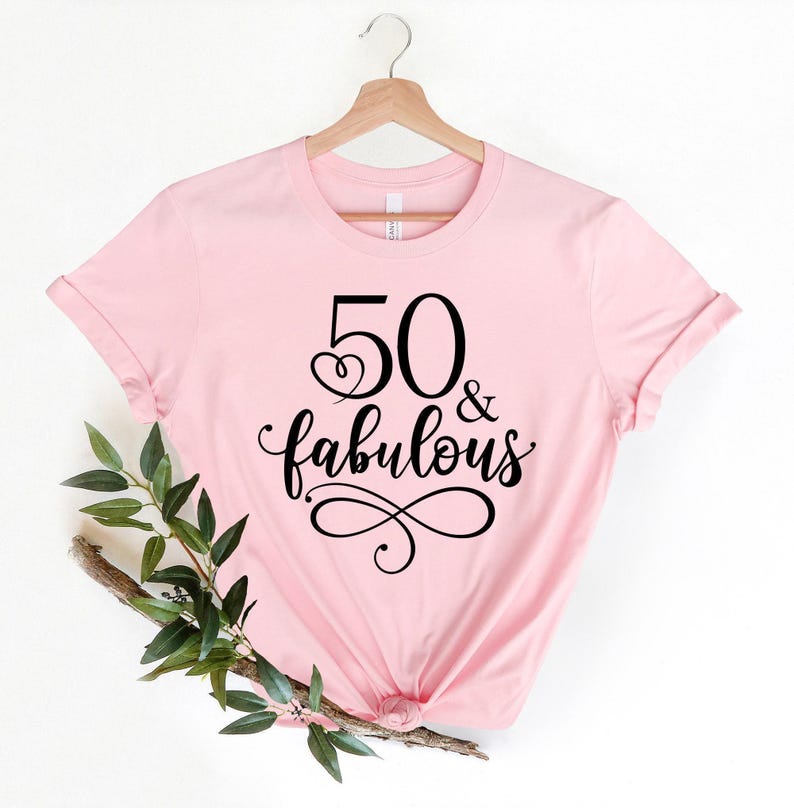 50th Birthday Shirt, 50 and Fabulous Shirt, Turning 50 Tshirt, 50 and Fabulous Tshirt, 50 Birthday Shirt, 50 & Fabulous, 50 T shirt Bild 4