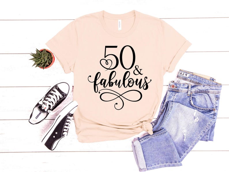 50th Birthday Shirt, 50 and Fabulous Shirt, Turning 50 Tshirt, 50 and Fabulous Tshirt, 50 Birthday Shirt, 50 & Fabulous, 50 T shirt Bild 2