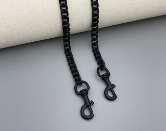 Black Metal  Purse Chain, High Quality Metal Shoulder Handbag Strap, Metal Crossbody Bag Chain Strap,Replacement Handle Chain