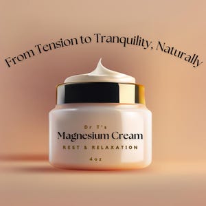 Magnesium Cream for Sleep and Sore Muscles Dr Ts Rest and Relaxation Hydrating Herbal Body Lotion for Tension and Relaxation