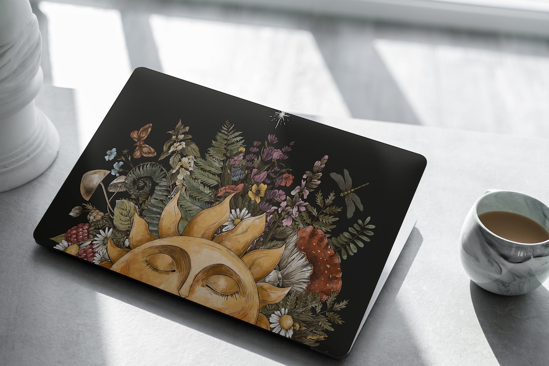 Botanic Sun Laptop Skin, Laptop Cover, Laptop Skins, Removable Laptop ...