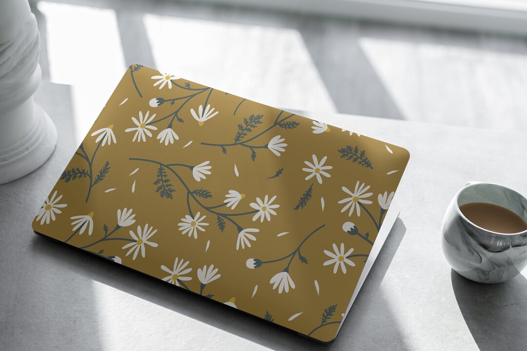 Golden Daisy Laptop Skin, Laptop Cover, Laptop Skins, Removable Laptop Skins, Laptop Decal