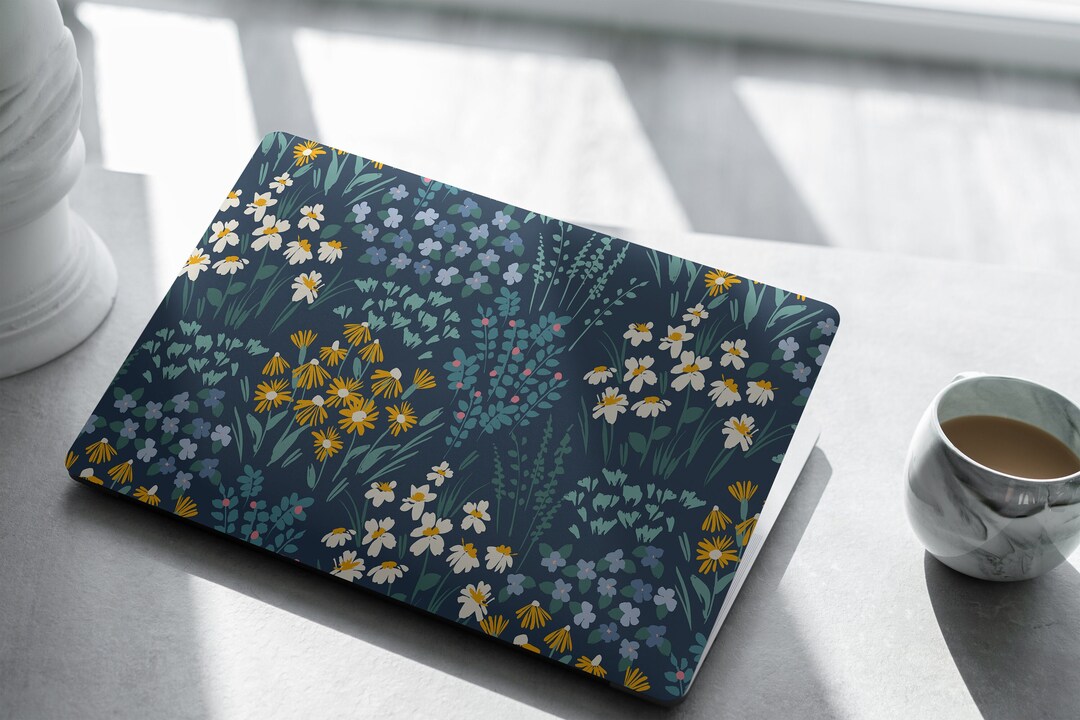 Flower Garden Laptop Skin, Laptop Cover, Laptop Skins, Removable Laptop Skins, Laptop Decal