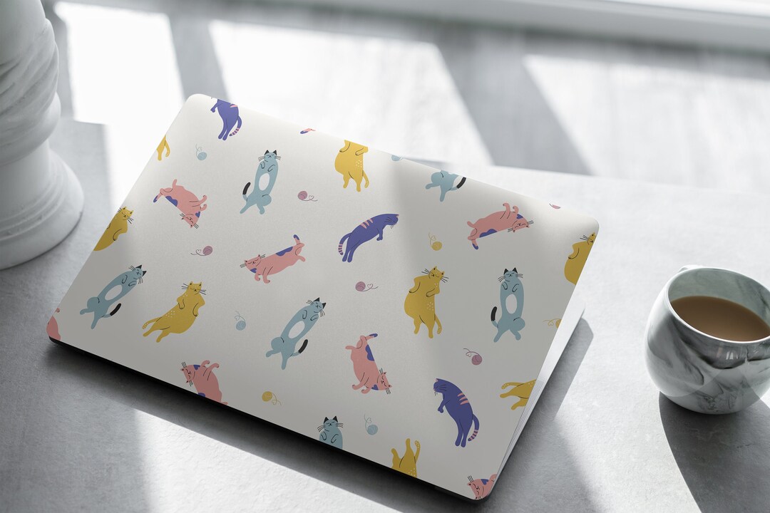 Colorful Cats Laptop Skin, Laptop Cover, Laptop Skins, Removable Laptop ...