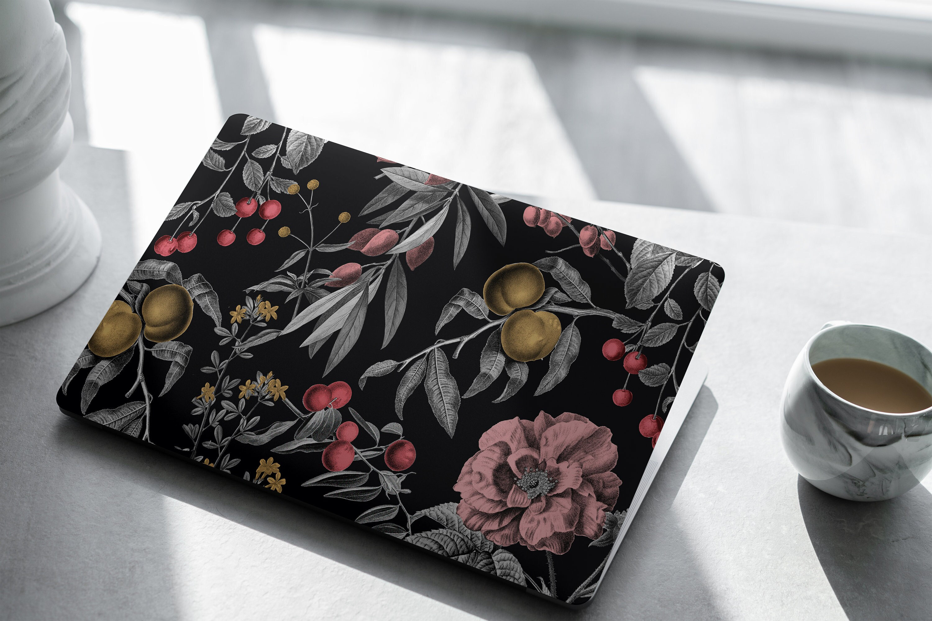 Vintage Floral Laptop Skin Laptop Cover Laptop Skins Etsy
