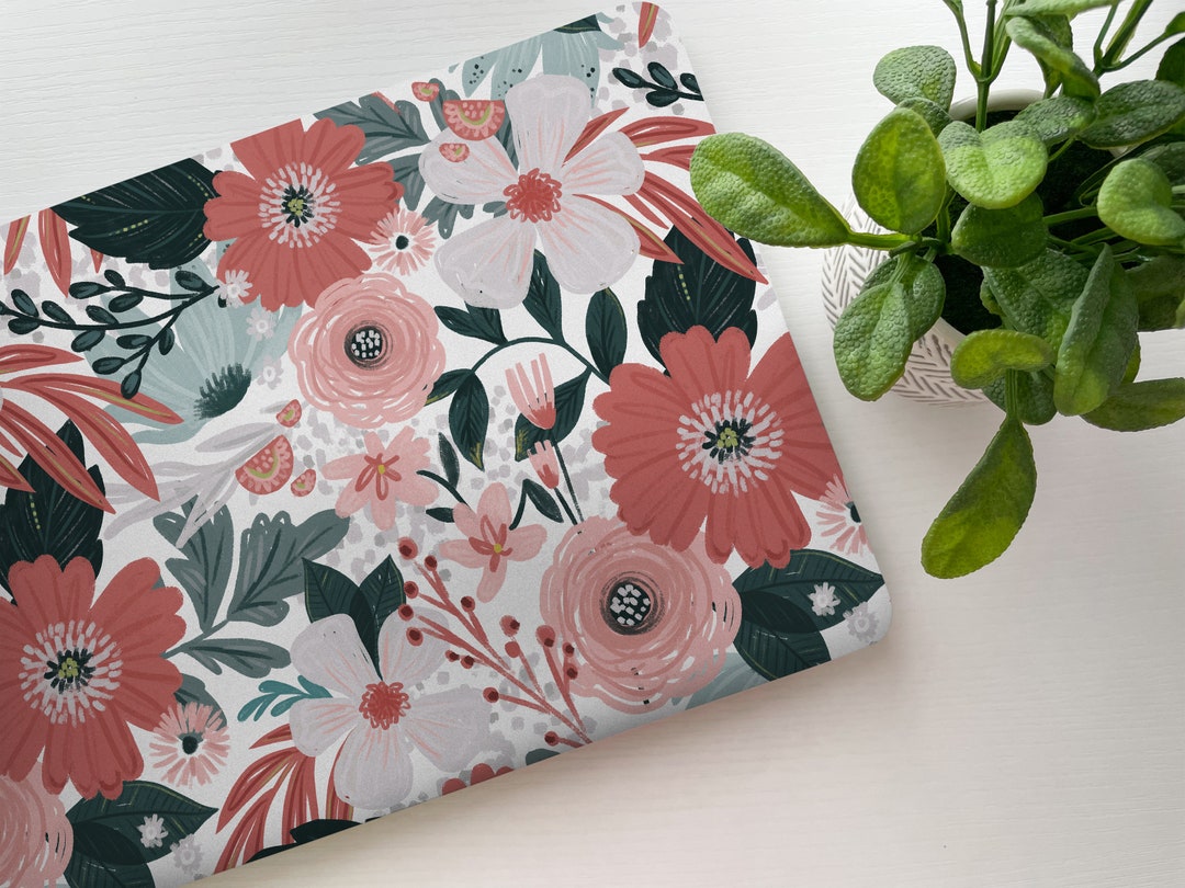 Pink Floral Laptop Skin Laptop Cover Laptop Skins Removable Etsy