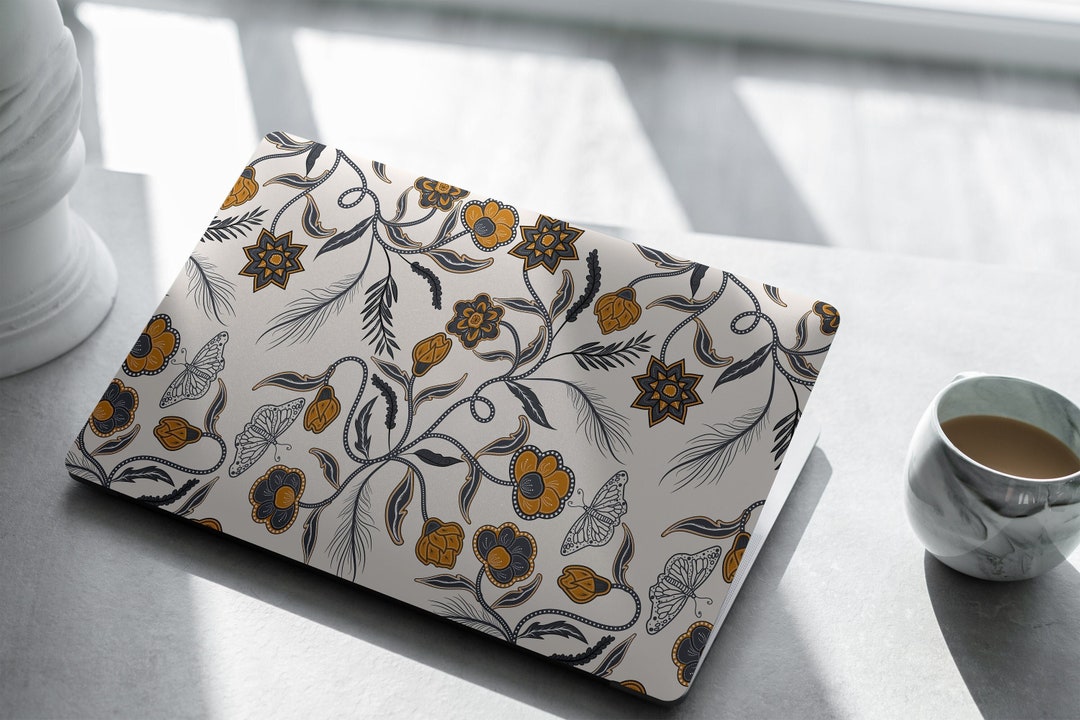 Decorative Floral Laptop Skin Laptop Cover Laptop Skins Etsy