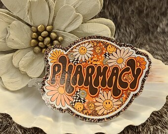 Retro Pharmacy Badge Reel, Medical Badge Reel, Nurse Badge Reel