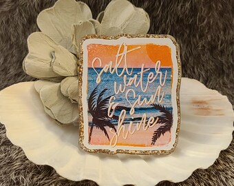 Porta badge per infermieri "Salt Water & Sunshine", porta badge per spiaggia, porta badge per medici estivi