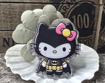 Bobina porta badge medico, infermiere, Bat Kitty UV-DTF