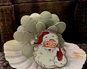 Santa christmas Nurse Medical Office Badge Reel