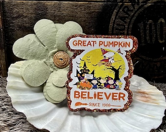 Beagle Pumpkin Believer Nurse Medical Office Badge Reel