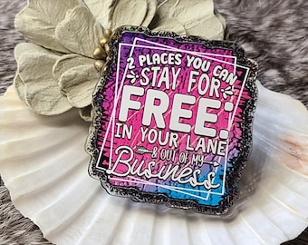 Place You Can Stay For Free Nurse Badge Reel, Medical Badge reel