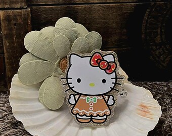 Gingerbread Kitty Christmas Nurse Medical Office Badge Reel