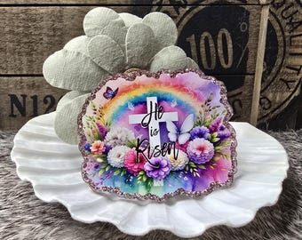 Distintivo per infermiere e studio medico "Pasqua è risorto"