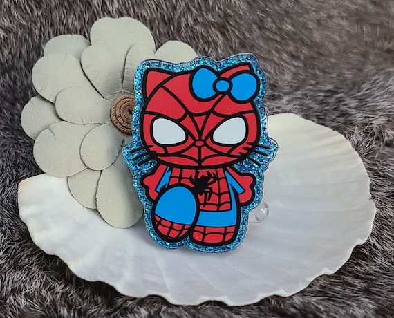 Spider Kitty UV DTF Nurse Medical Badge Reel