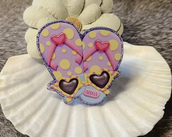 Summer Time Flip Flops Nurse Badge Reel, Medical Badge Reel