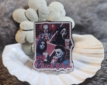 Halloween Horror chiken Filet nurse, medical office badge Reel