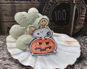 Beagle Halloween Pumpkin Nurse Medical Office Badge Reel