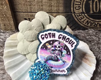 Goth Goul Summer Mermaid Nurse Medical Office Badge Reel