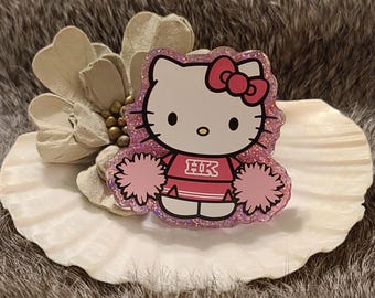 Cheer Leader Kitty Nurse Medical Office Badge Reel