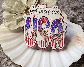 God Bless The USA Nurse Medical Badge Reel