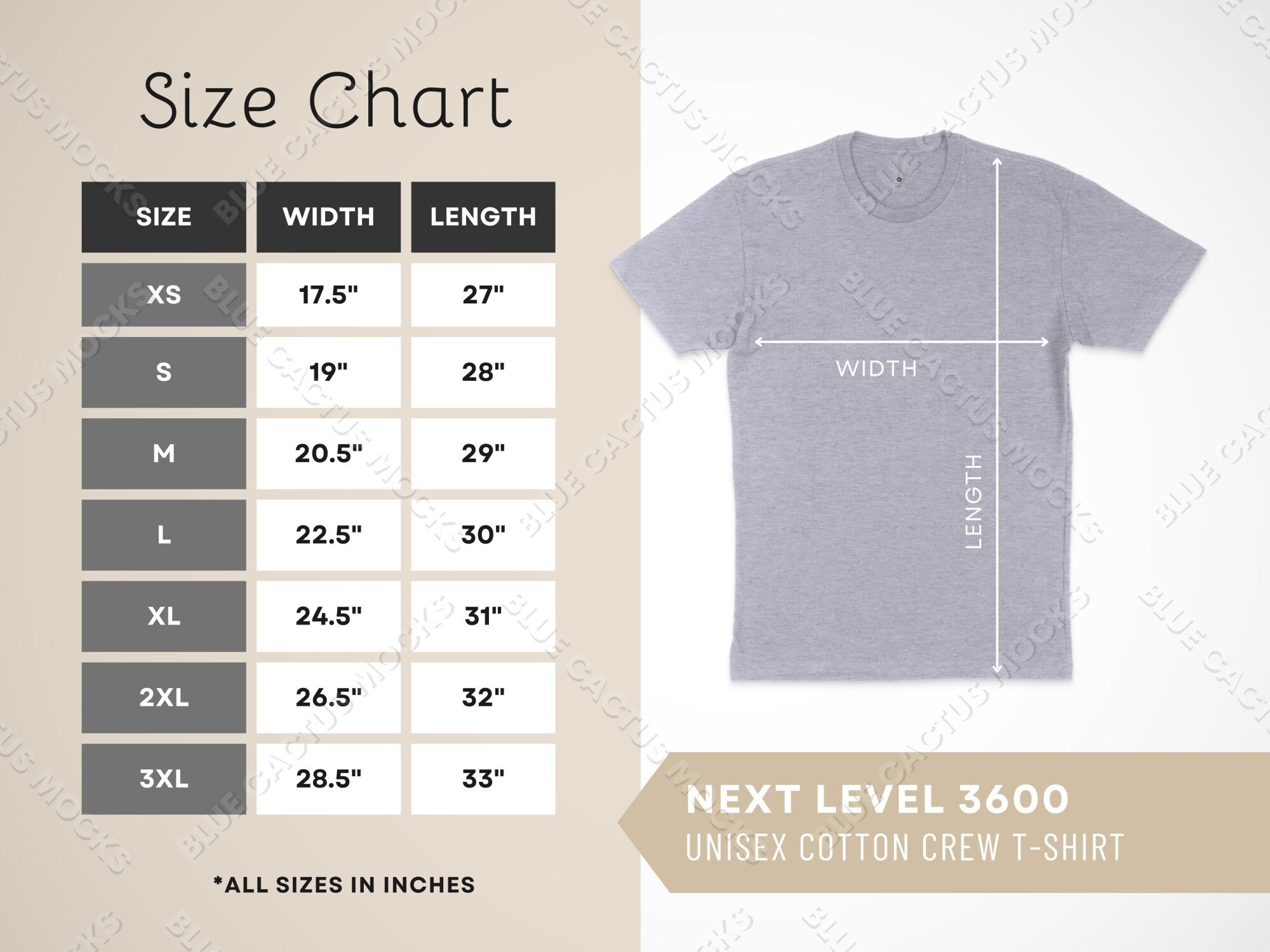 T shirt hotsell unisex sizing chart